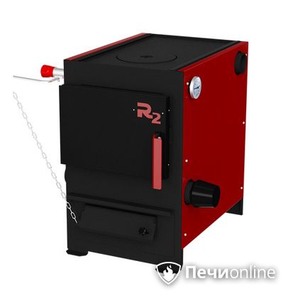 Твердотопливный котел Термокрафт R2 9 кВт конфорка термометр круглый выход в Мытищах